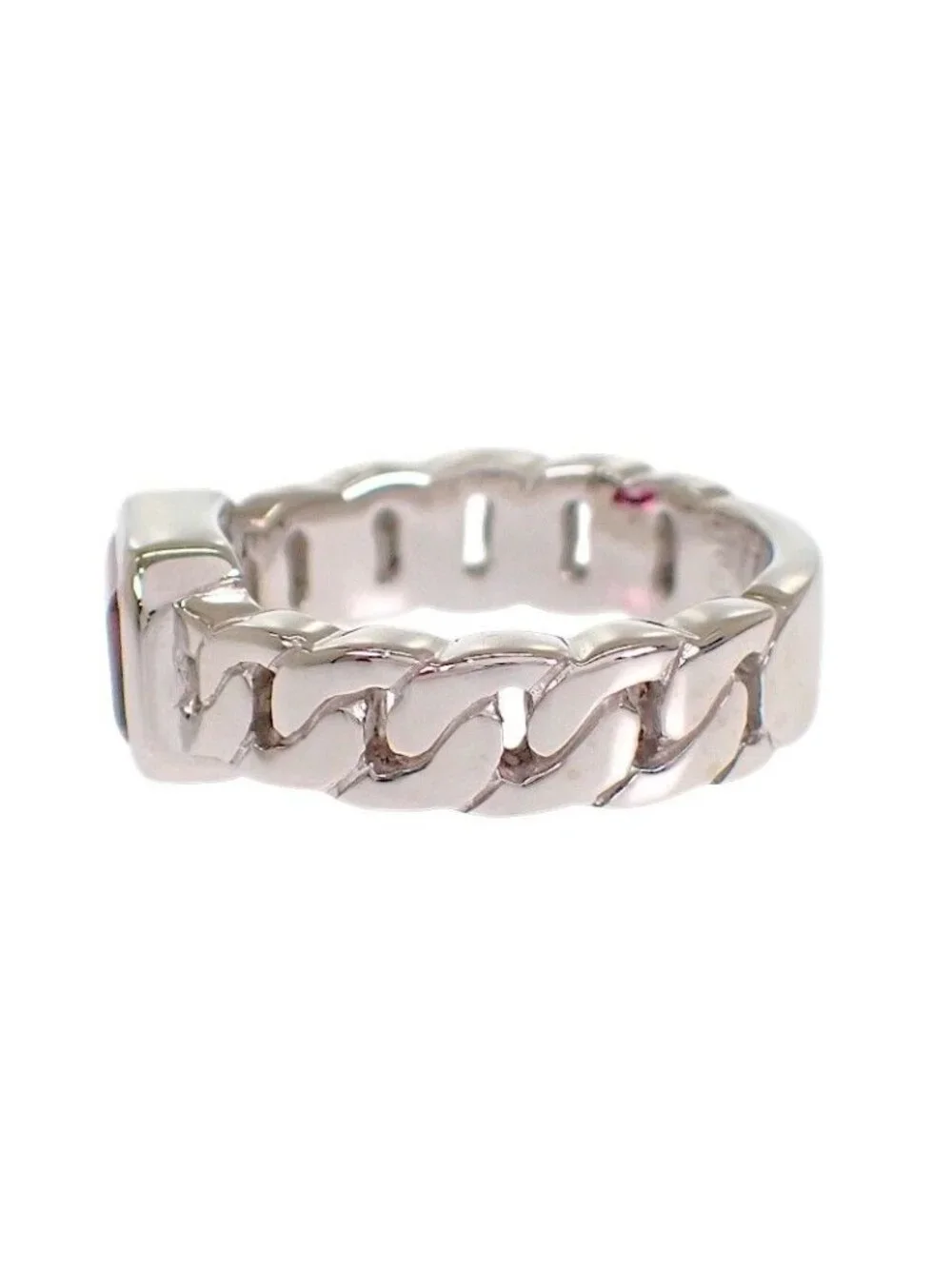Chanel Premiere Ring 18k White Gold Pink Garnet
